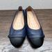 Coach Shoes | Coach Brandi Navy Blue Black Leather Women's Ballet Flats Size 7.5 G4378 | Color: Black/Blue | Size: 7.5