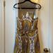 Anthropologie Dresses | Anthropologie Scarf Print Metallic Maxi Dress | Color: White/Yellow | Size: L