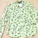 Zara Tops | *Not Available* Nwt Zara Floral Print Button Down Shirt | Color: Green/Purple | Size: S
