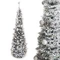 Best Artificial 6ft Pre-lit Pre-Decorated Pop-up Snow Flocked Christmas Tree Xmas with Lights (Frosted)