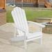 Rosecliff Heights Armetrice Adirondack Chair Plastic/Resin in White | 36.6 H x 29.1 W x 33.9 D in | Wayfair 76BD0D270A204D4DB82AAC5CB5635DFD