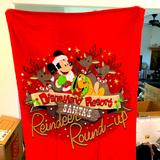 Disney Bedding | Disney World Resort Reindeer Roundup Throw Blanket 40”Long 38” Wide | Color: Black/Red | Size: Os