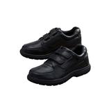Extra Wide Width Men's Double Adjustable Strap Comfort Walking Shoe by KingSize in Black (Size 14 EW)