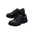 Wide Width Men's Double Adjustable Strap Comfort Walking Shoe by KingSize in Black (Size 9 W)