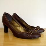 J. Crew Shoes | J. Crew Katy Tumbled Leather Heel Made In Italy | Color: Brown | Size: 9.5