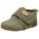 Living Kitzbühel Jungen Unisex Kinder Babyklett. Velourkappe Uni Hausschuh, Khaki, 18 EU