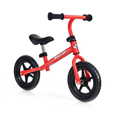 Costway Kids No Pedal Balance Bike with Adjustable Handlebar and Seat-Red