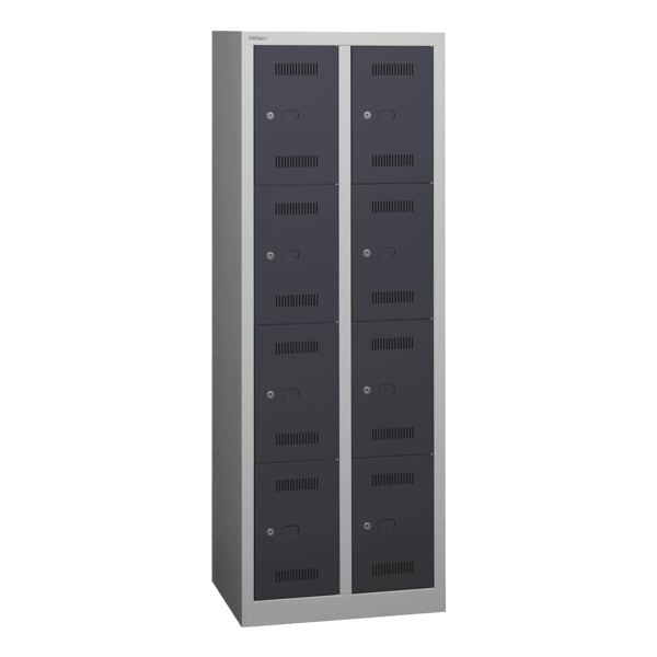 Bisley Schließfachschrank »MonoBloc™« 2x 30 cm Abteile mit je 4 Fächern grau, 61x170x50 cm Image