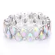 Bracelet manchette en cristal pour femme 16 couleurs élégant en forme de larme pour patients