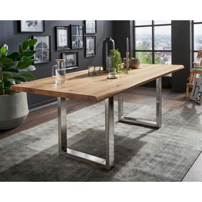 3S Frankenmöbel »Lugano« Wildeiche Massivholz Esstisch TI-0600 / 180x100 cm / gerade Kante Image