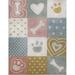 KC Cubs Boy & Girl Modern Decor Multicolor Area Rug and Carpet Collection for Kids, Toddlers and Baby Nursery, Puppy Love