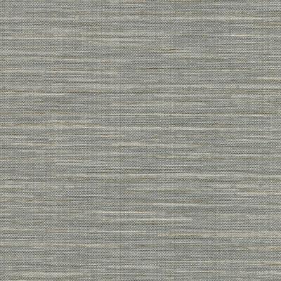 Warner Bay Ridge Grey Faux Grasscloth Wallpaper