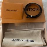 Louis Vuitton Jewelry | Louis Vuitton Black Leather Bracelet. Worn Only A Few Times | Color: Black | Size: Os