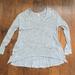 Free People Tops | Free People -Oversized Waffle Knit. Size Small. Grey. Raw Hem | Color: Gray | Size: Sm