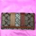 Coach Bags | Coach Signature Multicolored Leather/ C- Canvas Clutch Purse . | Color: Brown/Tan | Size: Os