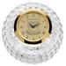 Gold Yale Bulldogs Crystal Golf Ball Clock