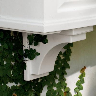 Nantucket Easy-Care Window Box Planter Pots Corbels, Set Of Two - Black - Grandin Road