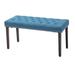 Red Barrel Studio® Cabara Tufted Fabric Bench (Gray) Polyester/Upholstered in Blue | 17.3 H x 15.7 W x 37.7 D in | Wayfair