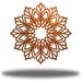 Lark Manor™ Hogge Geometric Flower Metal in Brown | 12 H x 12 W x 0.06 D in | Wayfair D4BFDE02D0E84FD9910D140767226C5F