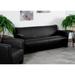 Flash Furniture Hercules Leather Soft Sofa w/ Extended Panel Arms Wood in Black | 31.25 H x 68.5 W x 30 D in | Wayfair OF-222-3-BK-GG