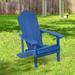 Rosecliff Heights Hentschel Adirondack Chair Plastic/Resin in Blue | 36.6 H x 29.1 W x 33.9 D in | Wayfair D43A0B6393024C1E92ADF77C2F94FB6E