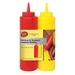 Tablecraft 112KM Nostalgia Ketchup & Mustard Dispenser Set, 24 Oz in Red/Yellow | 3 H x 5 W x 9 D in | Wayfair