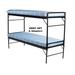 Blantex Two Army Style Bunk-able Beds with Retractable Legs & Two 4" thick Foam Mats