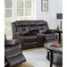 Gel Leatherette Power Loveseat With Console