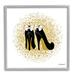 Stupell Industries Gold Glitz Fashion Bow High Heels Abstract Splatter by Martina Pavlova - Graphic Art in Brown | 17 H x 17 W x 1.5 D in | Wayfair