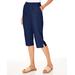 Blair Women's Ready To Wear Poplin Pedal Pushers - Blue - 2XL - Womens