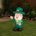 The Twillery Co.® Inflatable Waving Leprechaun Polyester in Black/Brown/Green | 42.13 H x 20.08 W x 24.41 D in | Wayfair