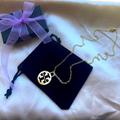 Tory Burch Jewelry | Authentic Tory Burch Logo Charm 18” Gold Plated Necklace | Color: Gold | Size: Os