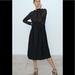 Zara Dresses | Lace Pleated Dresss | Color: Black | Size: S