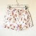 American Eagle Outfitters Shorts | Aeo Floral Hi Rise Denim Shorts | Color: Cream | Size: 4