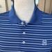 Adidas Shirts | Adidas Men's Carolina Blue & White Stripe Climalite Performance Golf Shirt - Lrg | Color: Blue/White | Size: L