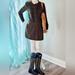 J. Crew Dresses | J. Crew Brown / Olive Longsleeve Wool Dress Size 2 New | Color: Brown | Size: 2