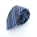 J. Crew Accessories | J Crew Neckwear Gray Blue Striped Wool Silk Skinny Necktie 2.5" 56" Made In Usa | Color: Blue/Gray | Size: Os