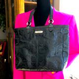 Coach Bags | Coach C1276-F19818 Womens Handbag Size L Black Monogram Satchel Leather Purse | Color: Black | Size: Large