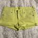 American Eagle Outfitters Shorts | Aeo American Eagle Stretch Jean Shorts | Color: Green/Yellow | Size: 6