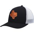 Men's Local Crowns Black Texas Leather State Applique Trucker Snapback Hat