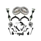 2001-2003, 2005-2006 GMC Sierra 1500 HD Front Brake Pad Rotor Axle Wheel Hub Control Arm Kit - TRQ