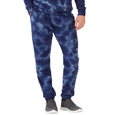 Vevo Active Men's French Terry Pant (Size XXXXL) Blue/Tie Dye, Cotton,Polyester