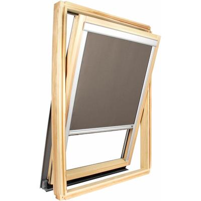 Taupefarbenes Verdunkelungsrollo für Roto ® Dachfenster - 11/11 - Fensterscheibe: B 100 cm x H