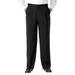 Men's Big & Tall KS Signature No Hassle® Classic Fit Expandable Waist Double-Pleat Dress Pants by KS Signature in Black (Size 44 40)