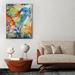 Wade Logan® Aided Zayd by Salvatore Principe - Wrapped Canvas Painting Canvas, Wood in Blue/Green/Orange | 30 H x 24 W x 1.5 D in | Wayfair
