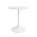 Ivy Bronx Brogel Bistro 24" Round Steel Dining Table & Pedestal Base for Indoors or Outdoors Metal in White | 30 H x 24 W x 24 D in | Wayfair