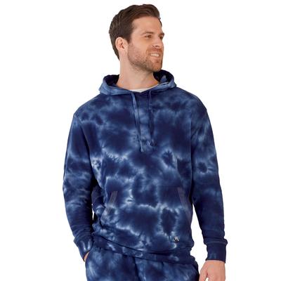 VEVO ACTIVE Men's French Terry Hoodie (Size XXXL) Blue/Tie Dye, Cotton,Polyester,Spandex