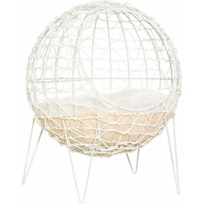 Pawhut - Rattan Katzenkorb Katzenhöhle Katzenhütte Katzenbett mit Kissen erhöhtes Design Image