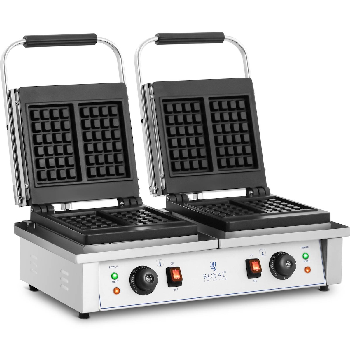 Royal Catering Doppel-Waffeleisen - belgische Waffeln - - 2 x 2,000 W Image