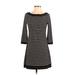 White House Black Market Casual Dress - A-Line: Black Print Dresses - Used - Size X-Small